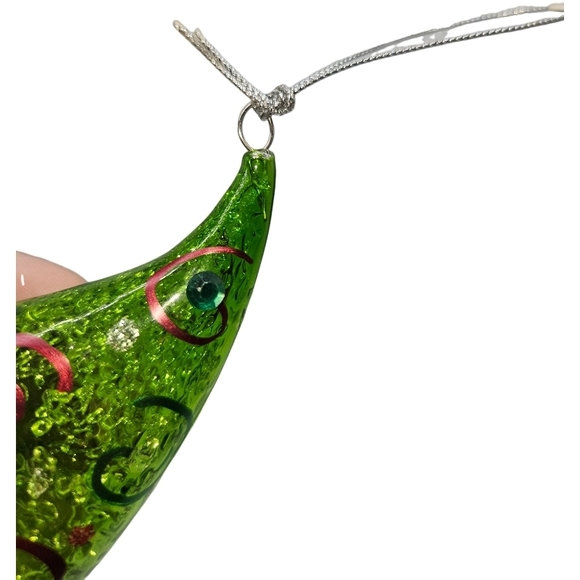 North Star Glass Tree Ornament Set of 3 NWT - Picture 7 of 11